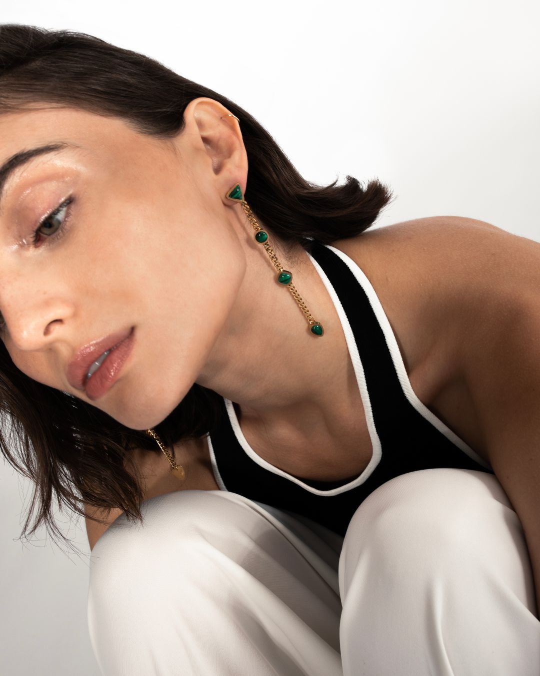 Lafayette Earrings Malachite