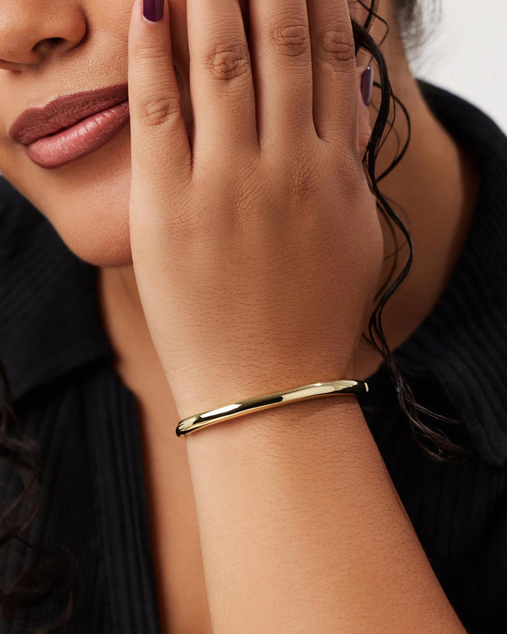 Gold Bangle Bracelet - Brynley