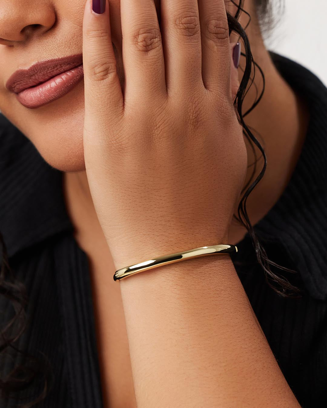 Gold Bangle Bracelet - Brynley