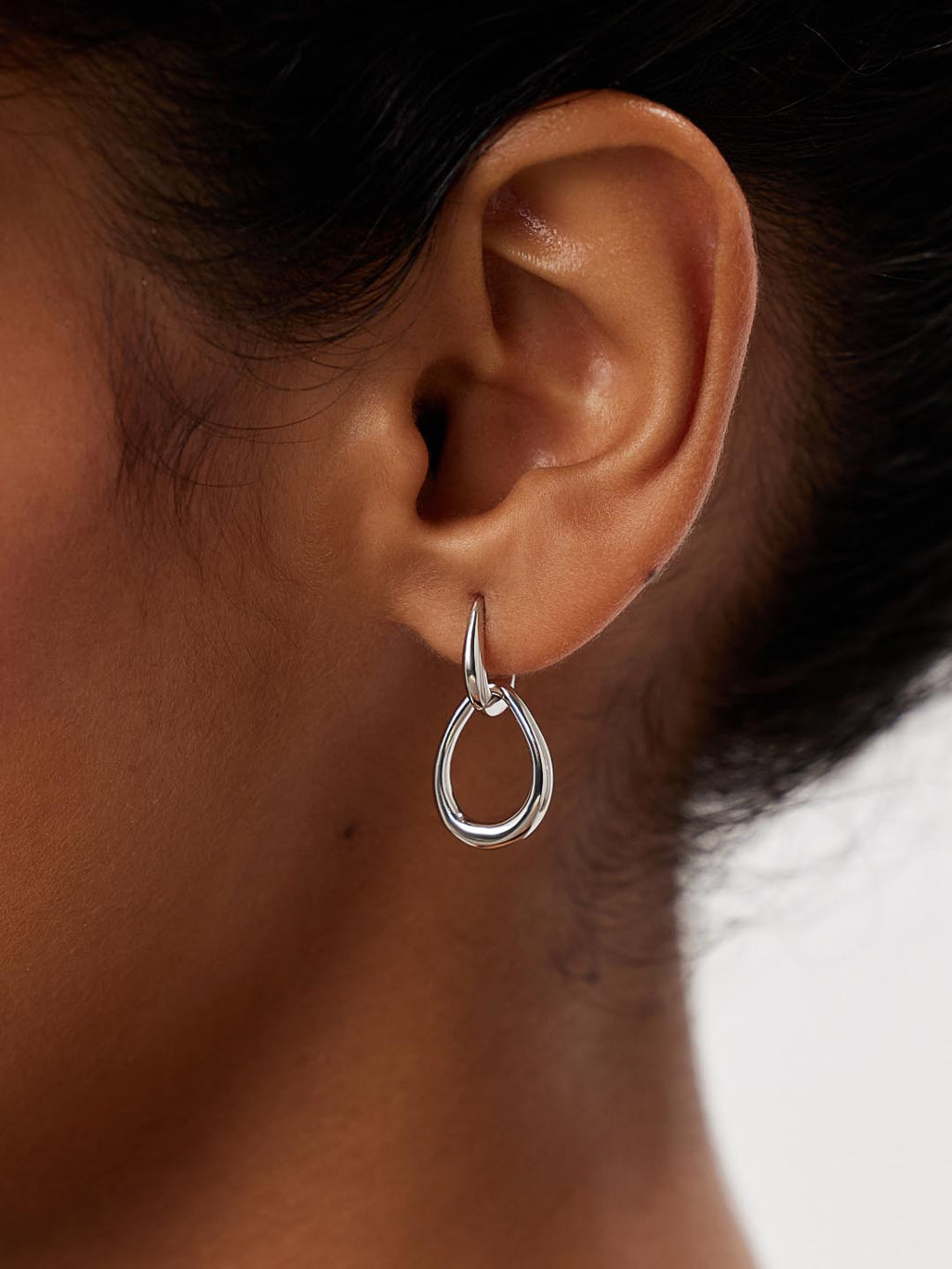 Silver Drop Earrings - Sage Silver