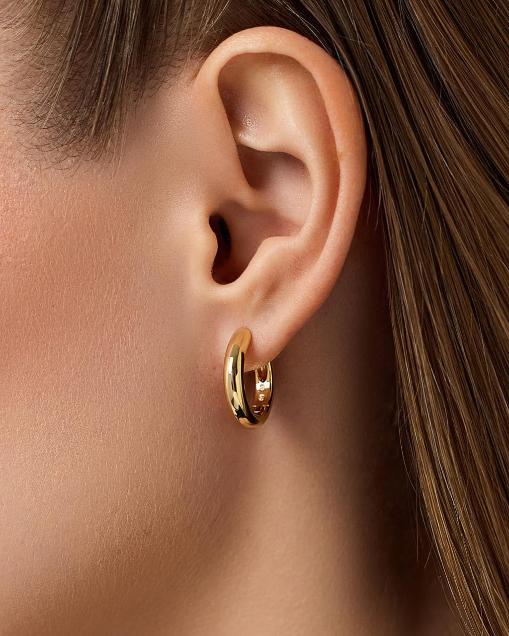 Gold Hoop Earrings - Giulia Medium