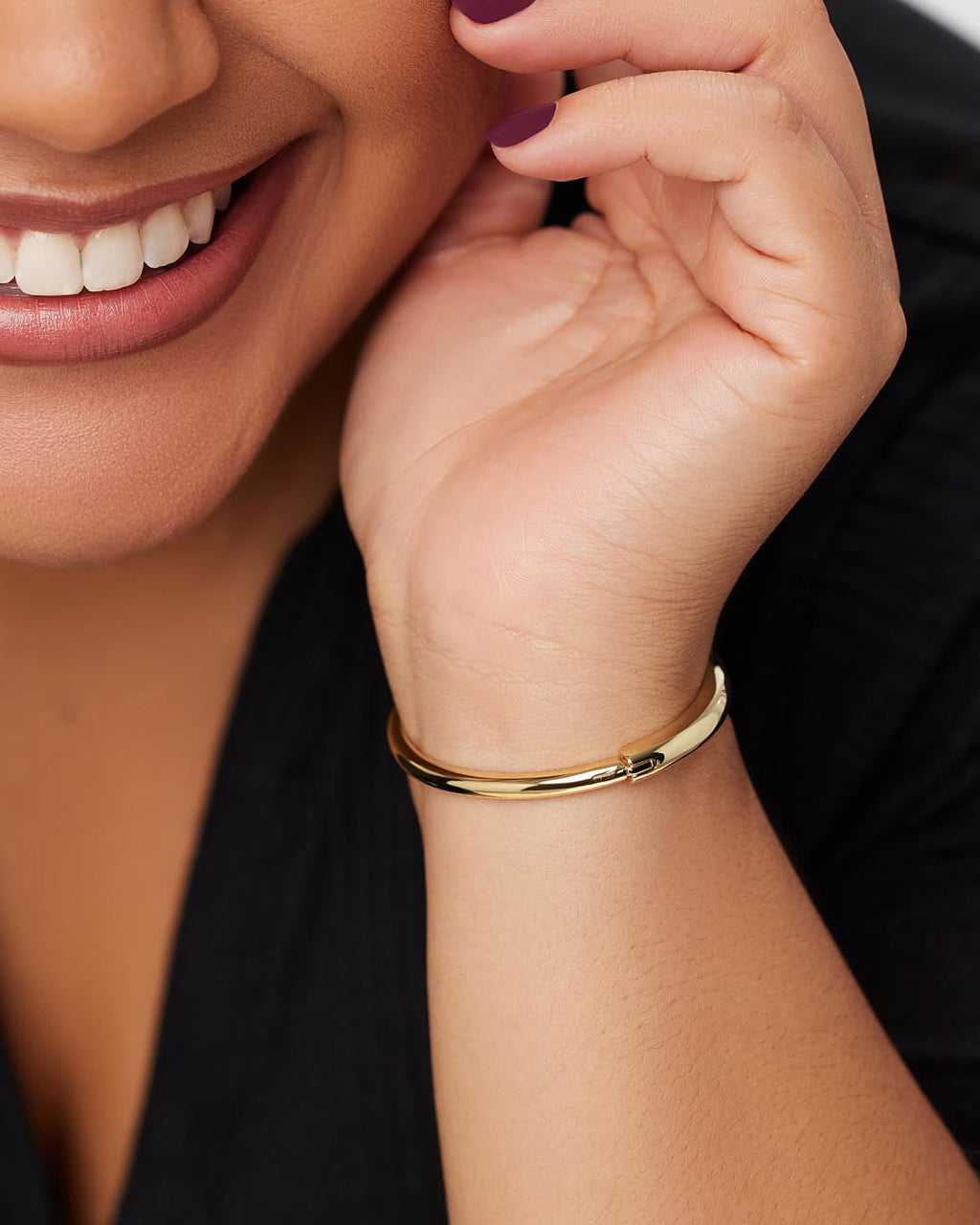 Gold Bangle Bracelet - Brynley