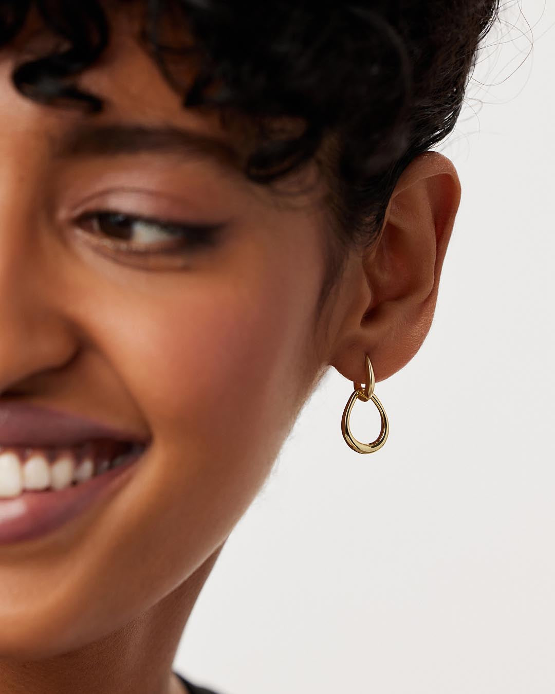 Gold Drop Earrings - Sage