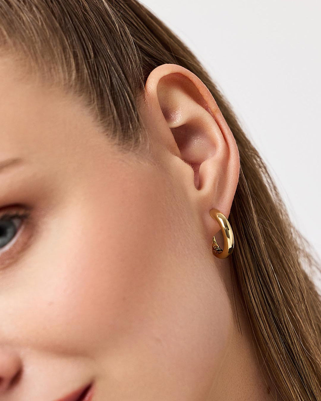Gold Hoop Earrings - Giulia Medium