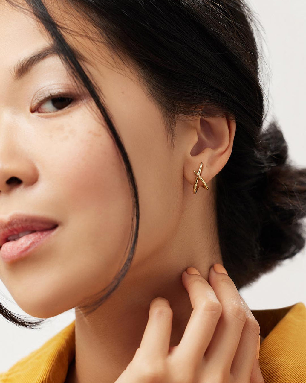 Gold Stud Earrings - Sloane