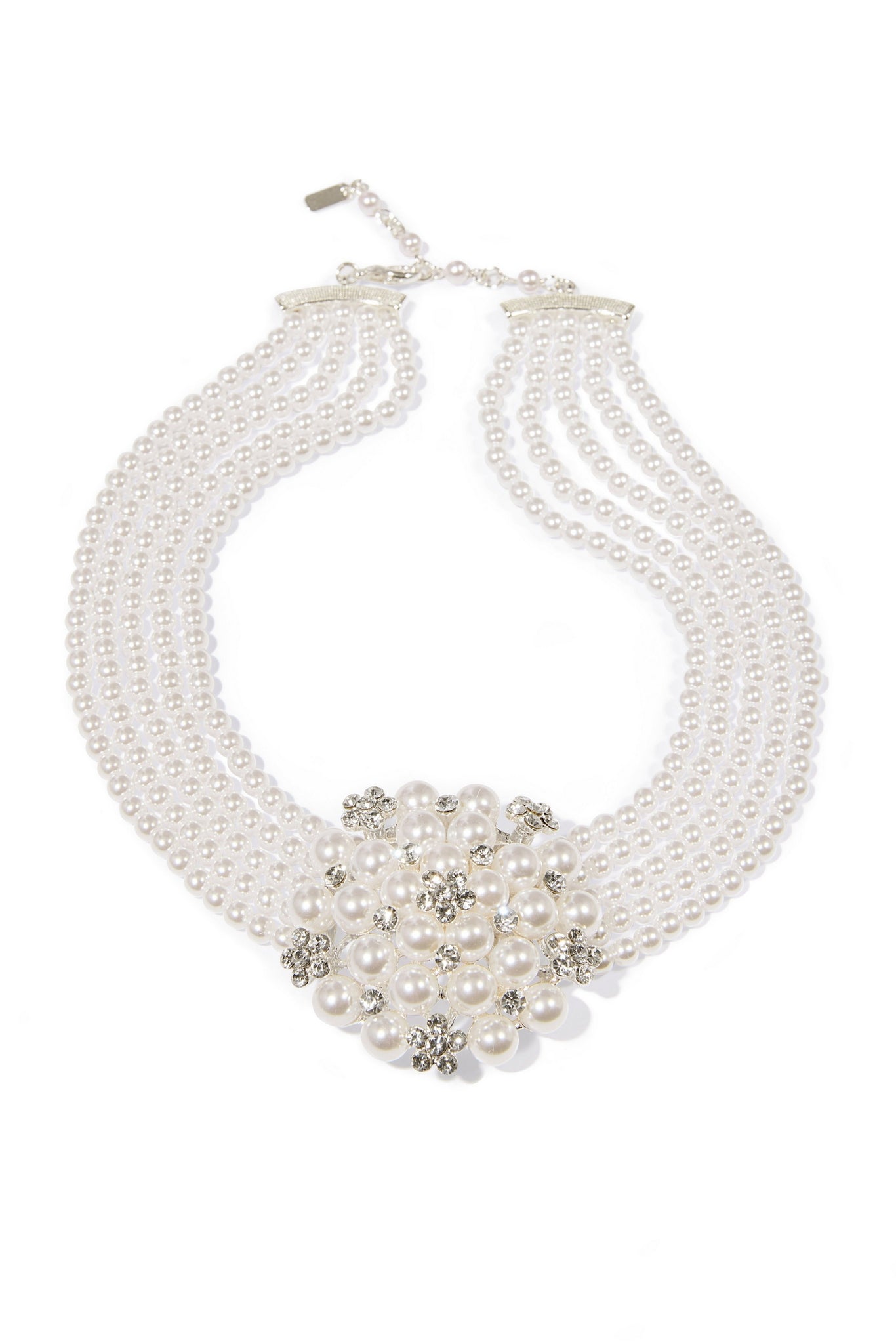 Pearl Statement Choker Necklace White