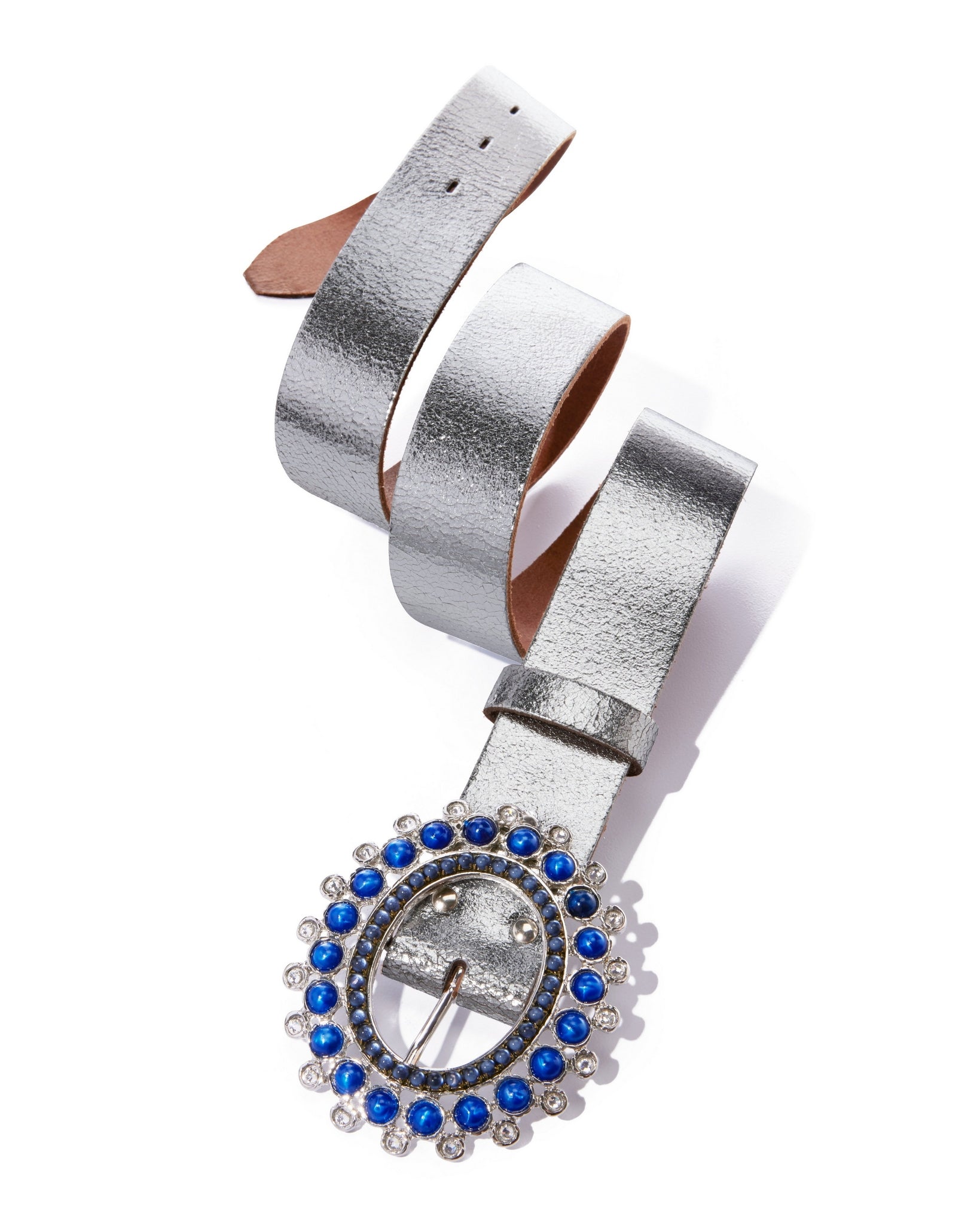 Cobalt Blue Gemstone Buckle Belt Blue