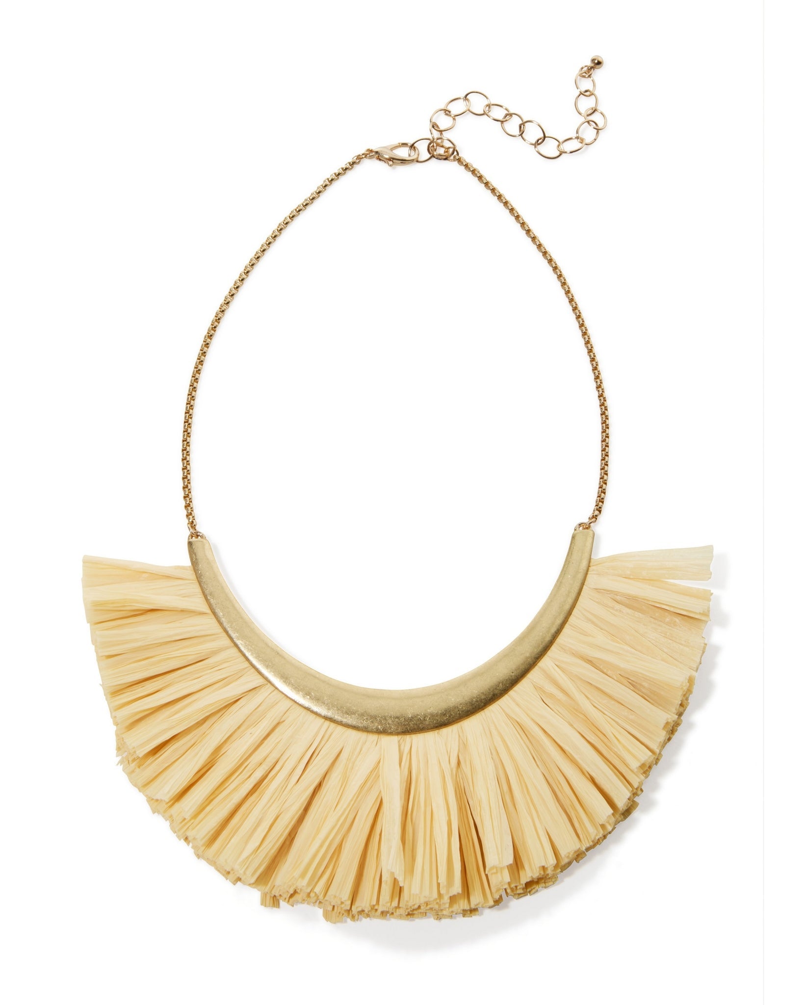 Raffia Statement Necklace Natural