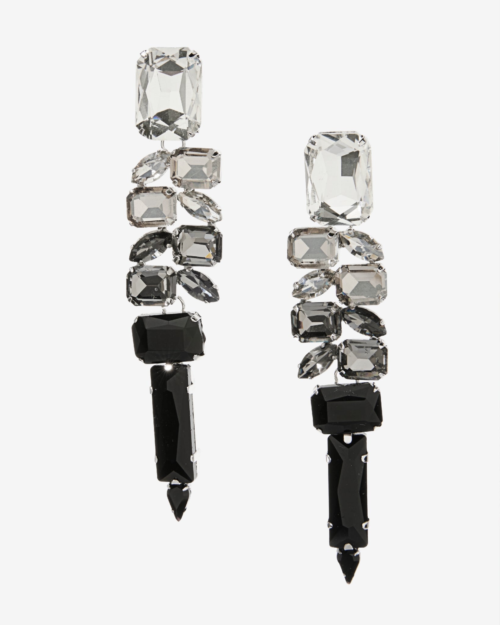 Gem Drop Earring Black Multi