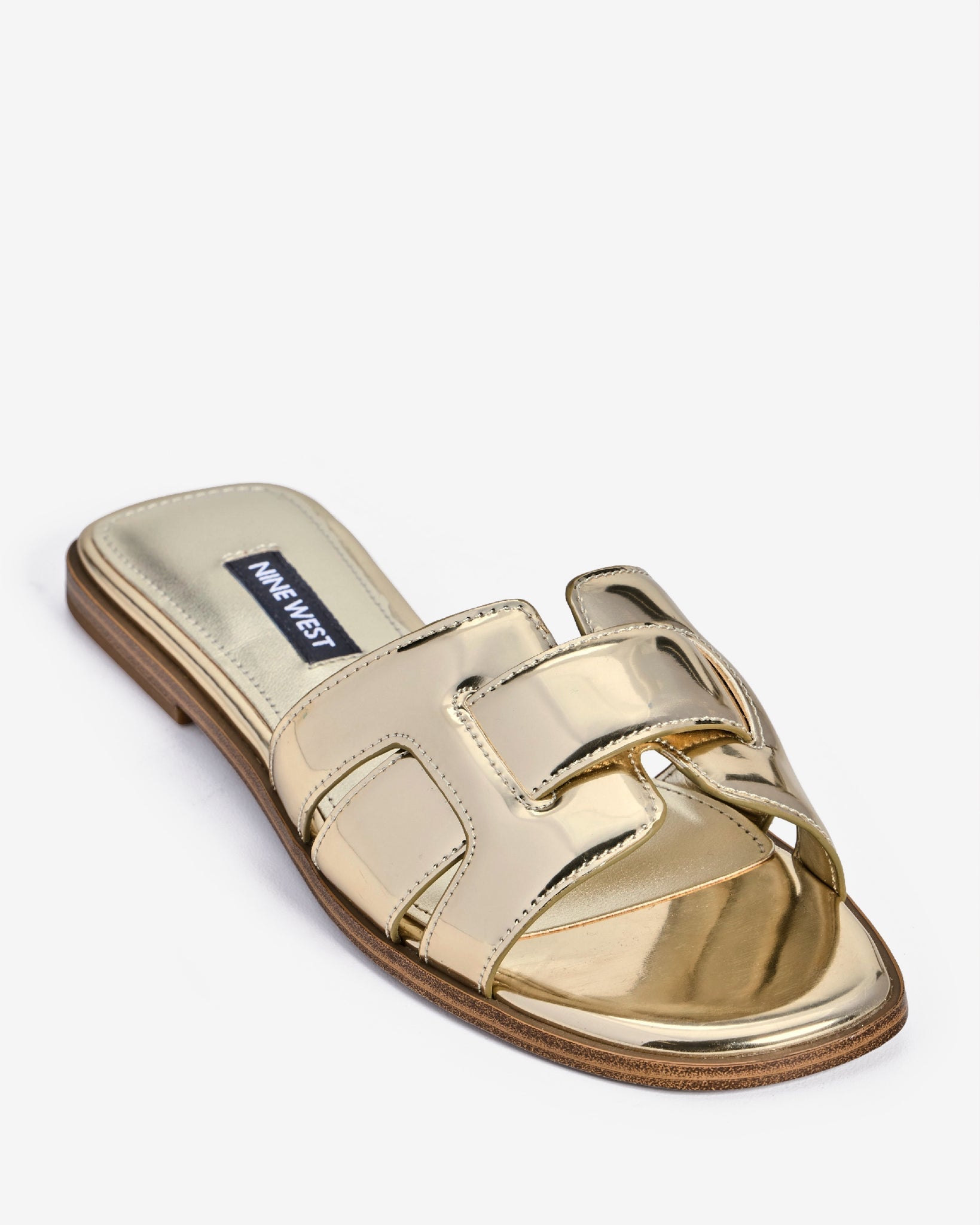 Flat Slide Sandal Gold