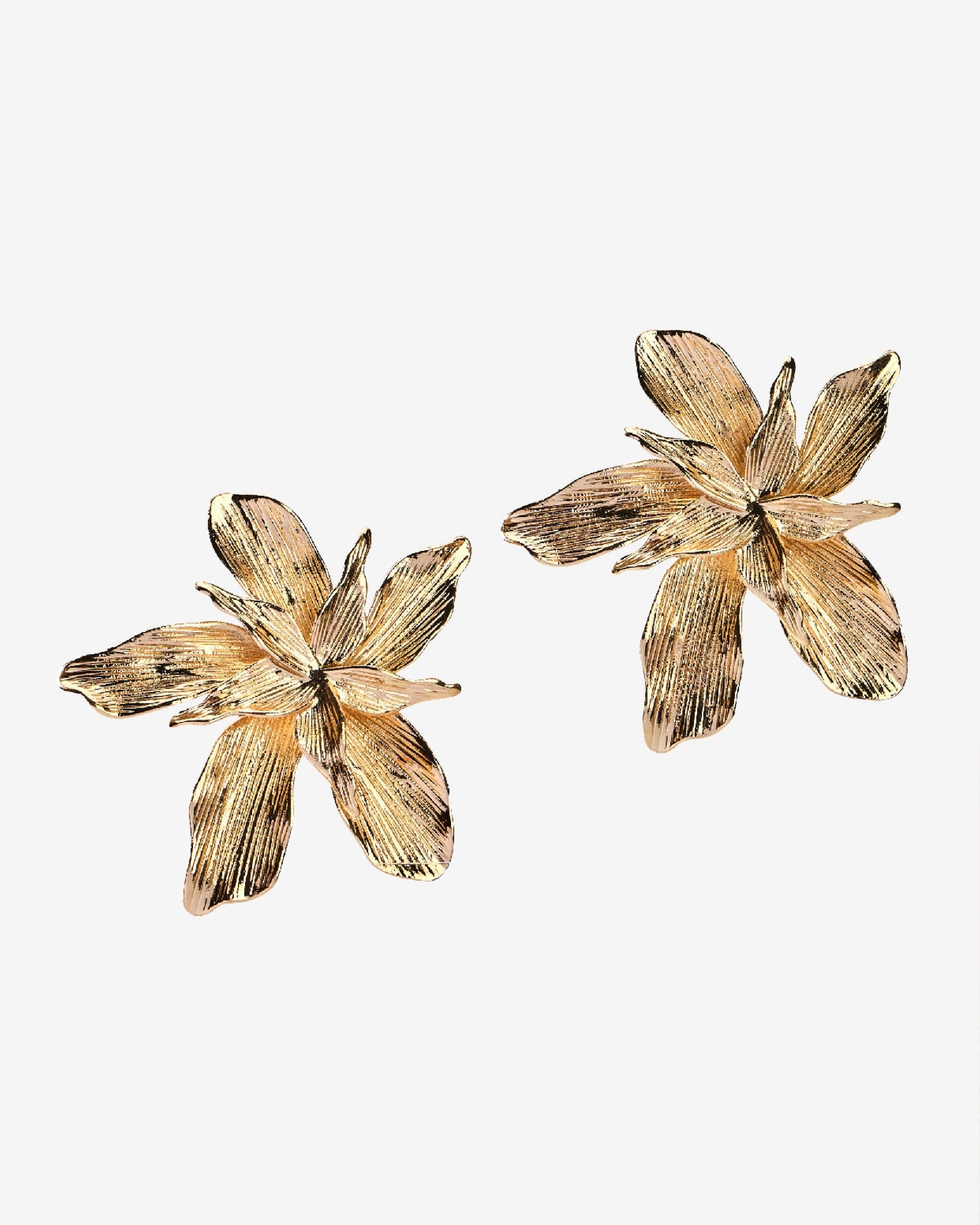 Floral Stud Earring Gold