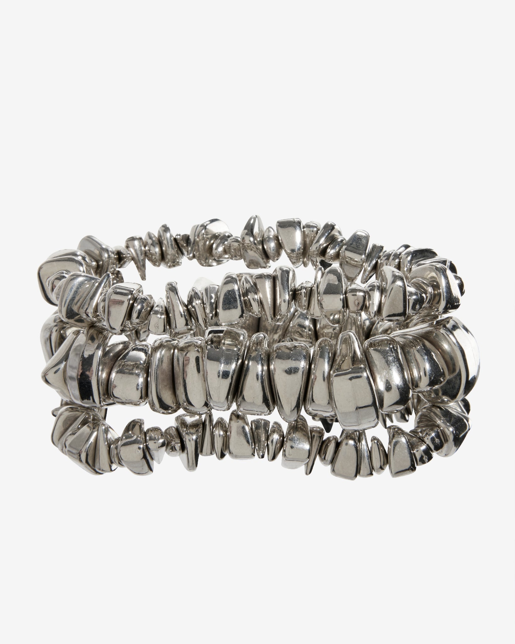 Metallic Stone Bracelet Silver