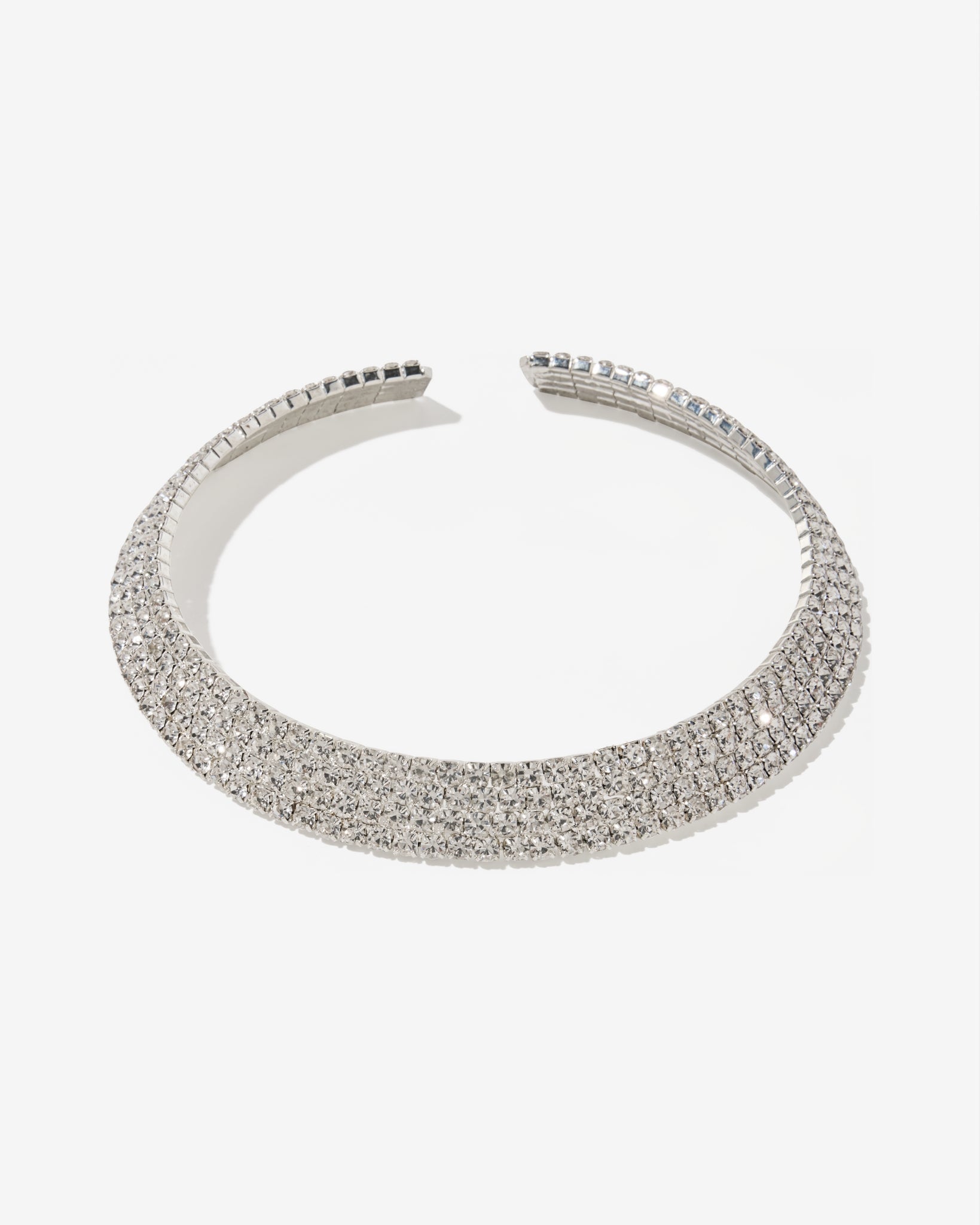 Rhinestone Occasion Choker Silver