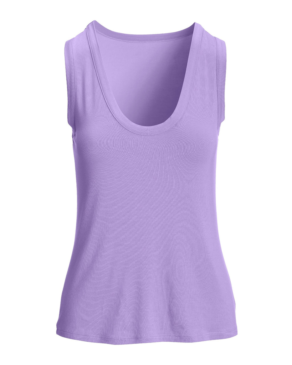 So Effortless Scoop-Neck Tank Top Lavender