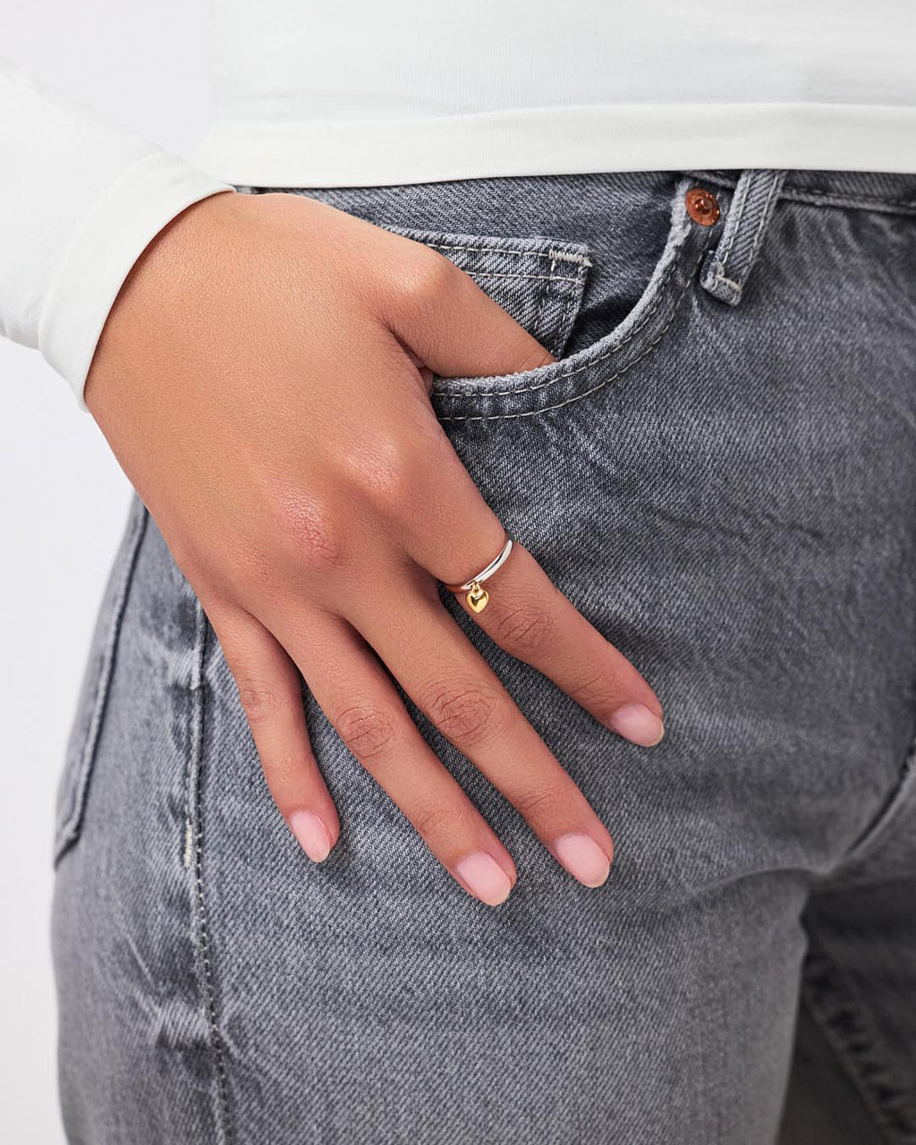 Heart Ring - Leia Two Tone