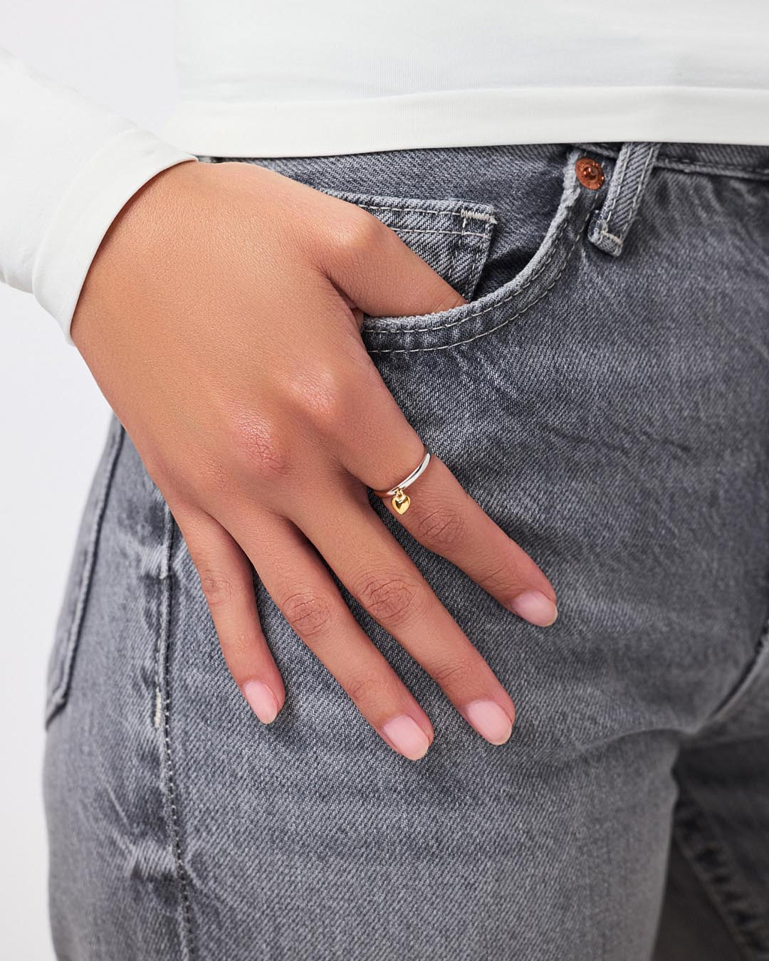 Heart Ring - Leia Two Tone