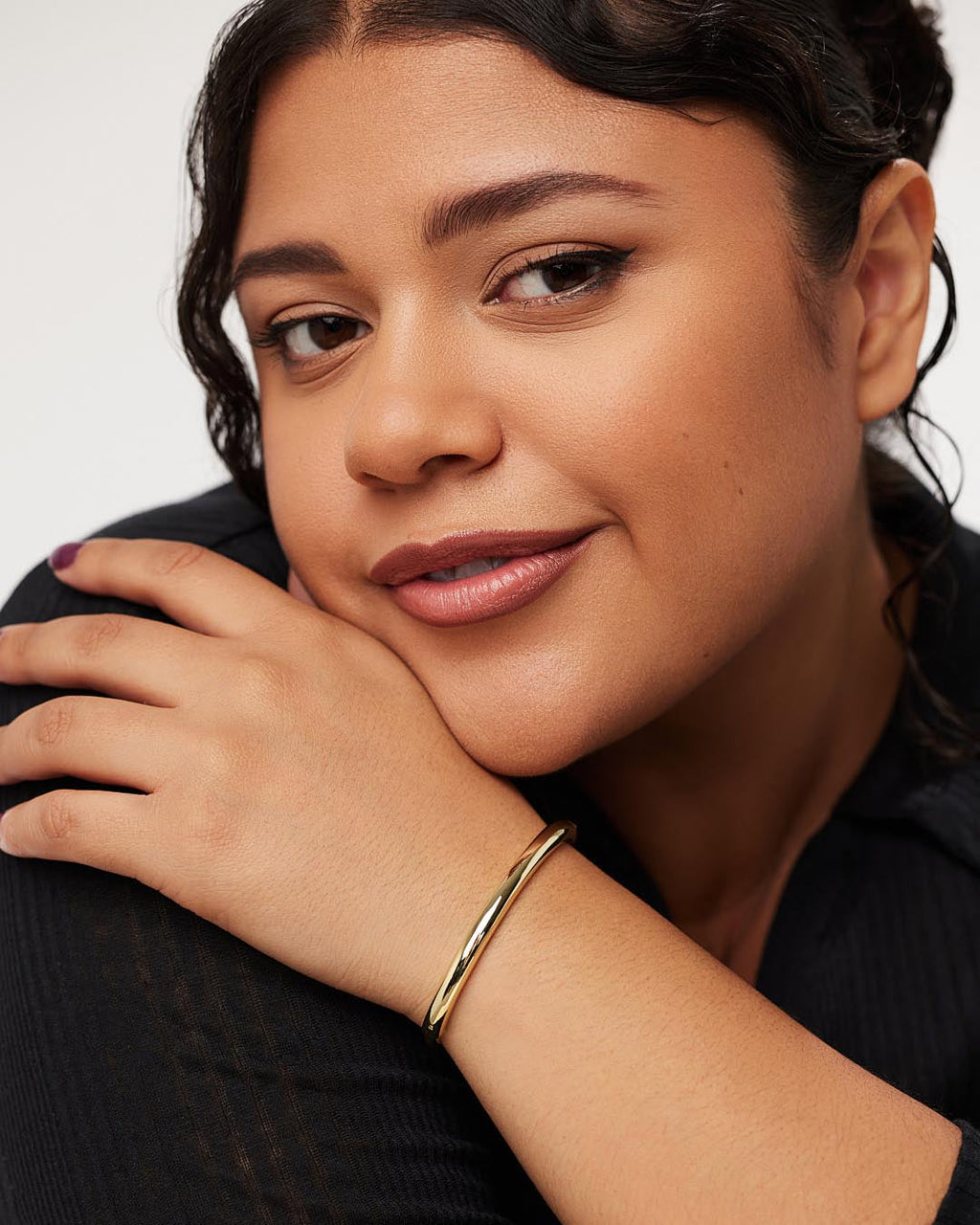Gold Bangle Bracelet - Brynley
