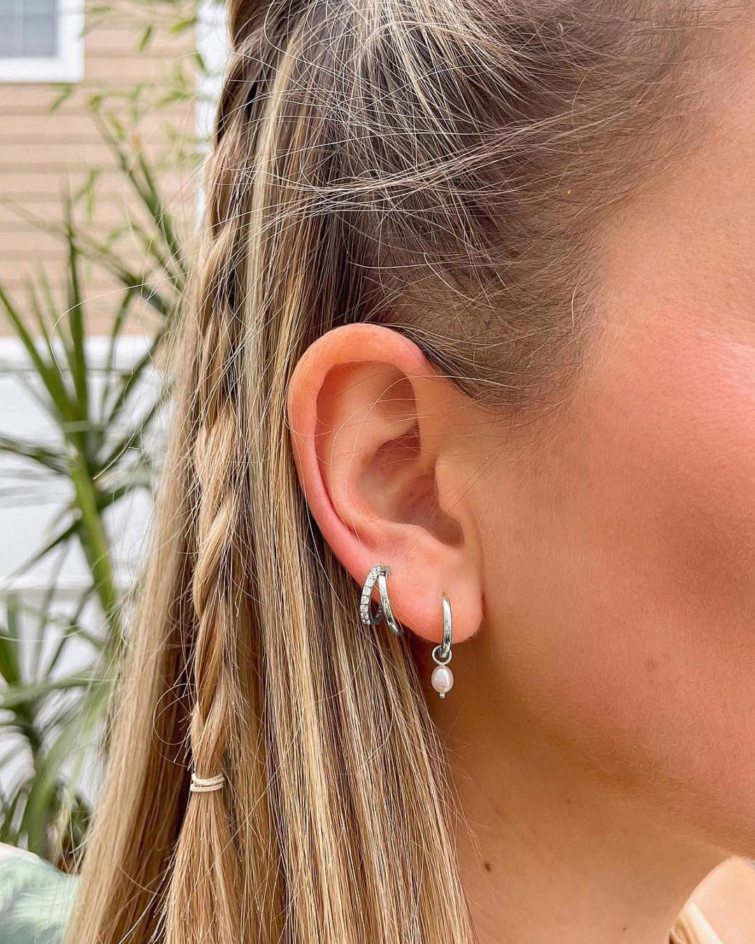 Double Hoop Earrings - Toda Silver