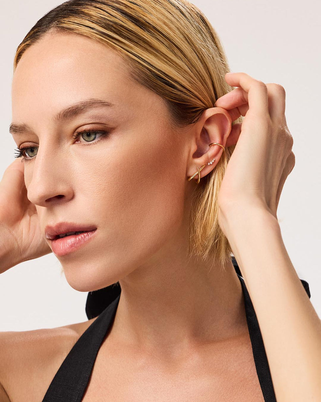 Gold Stud Earrings - Sloane