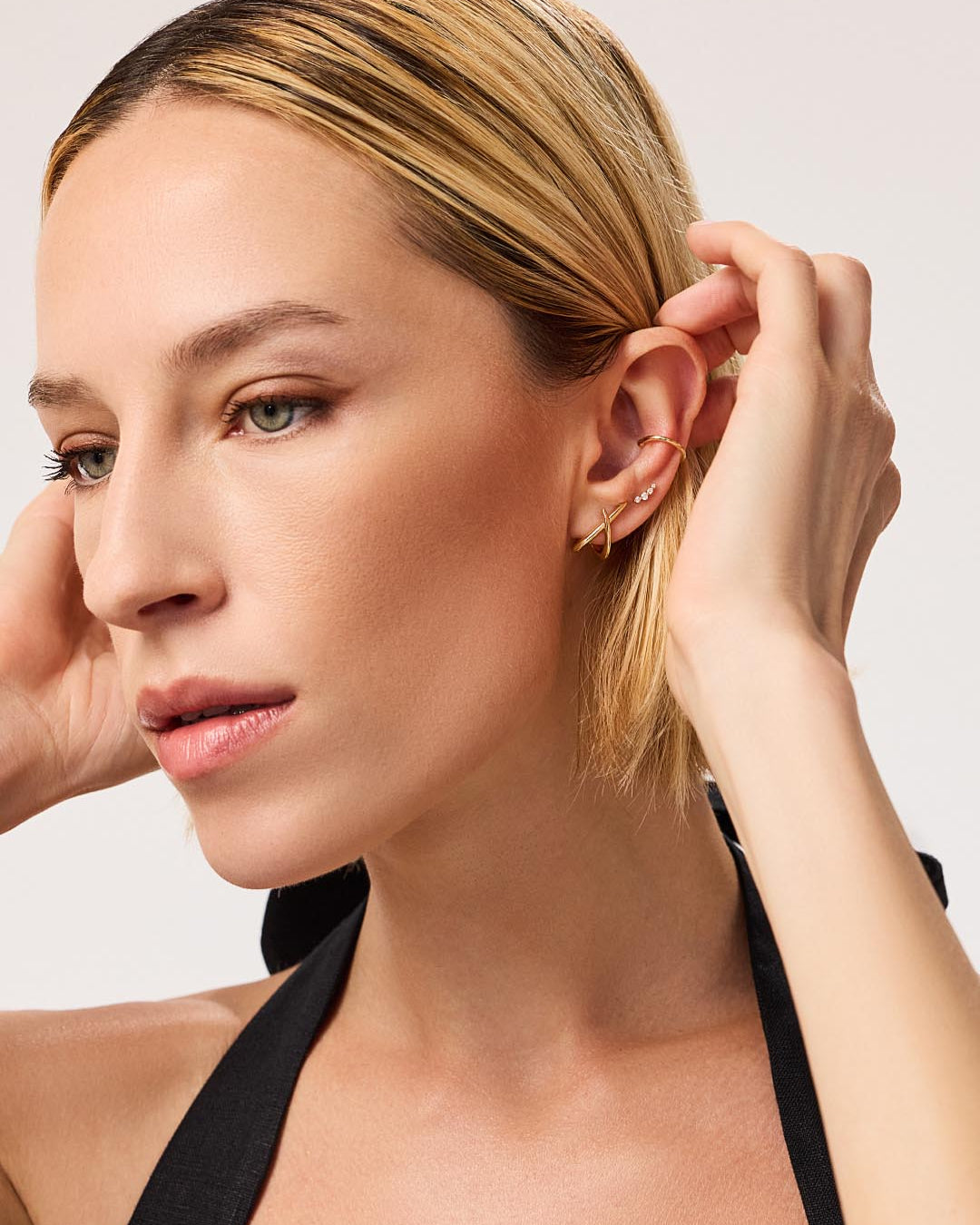 Gold Stud Earrings - Sloane