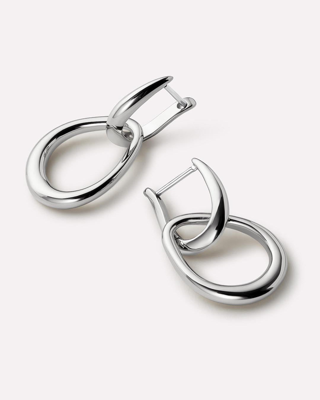 Silver Drop Earrings - Sage Silver