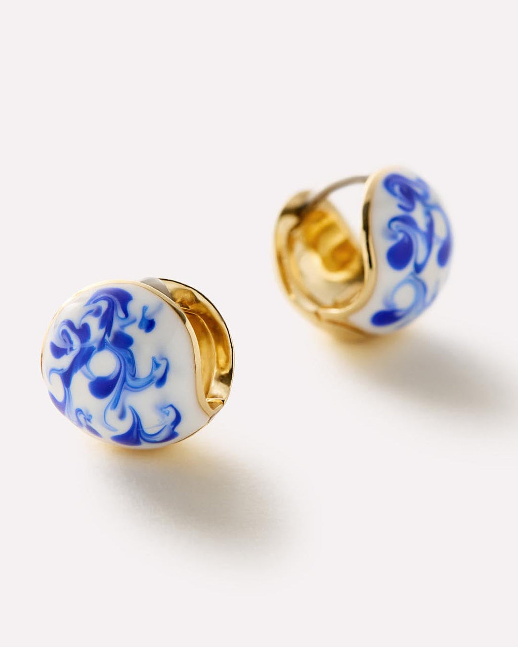 Statement Earrings - Mini Abby Marble Blue