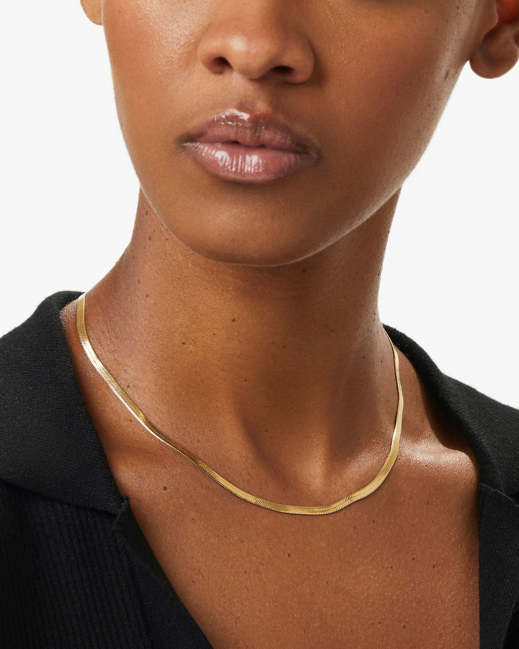Herringbone Chain Necklace - Ina