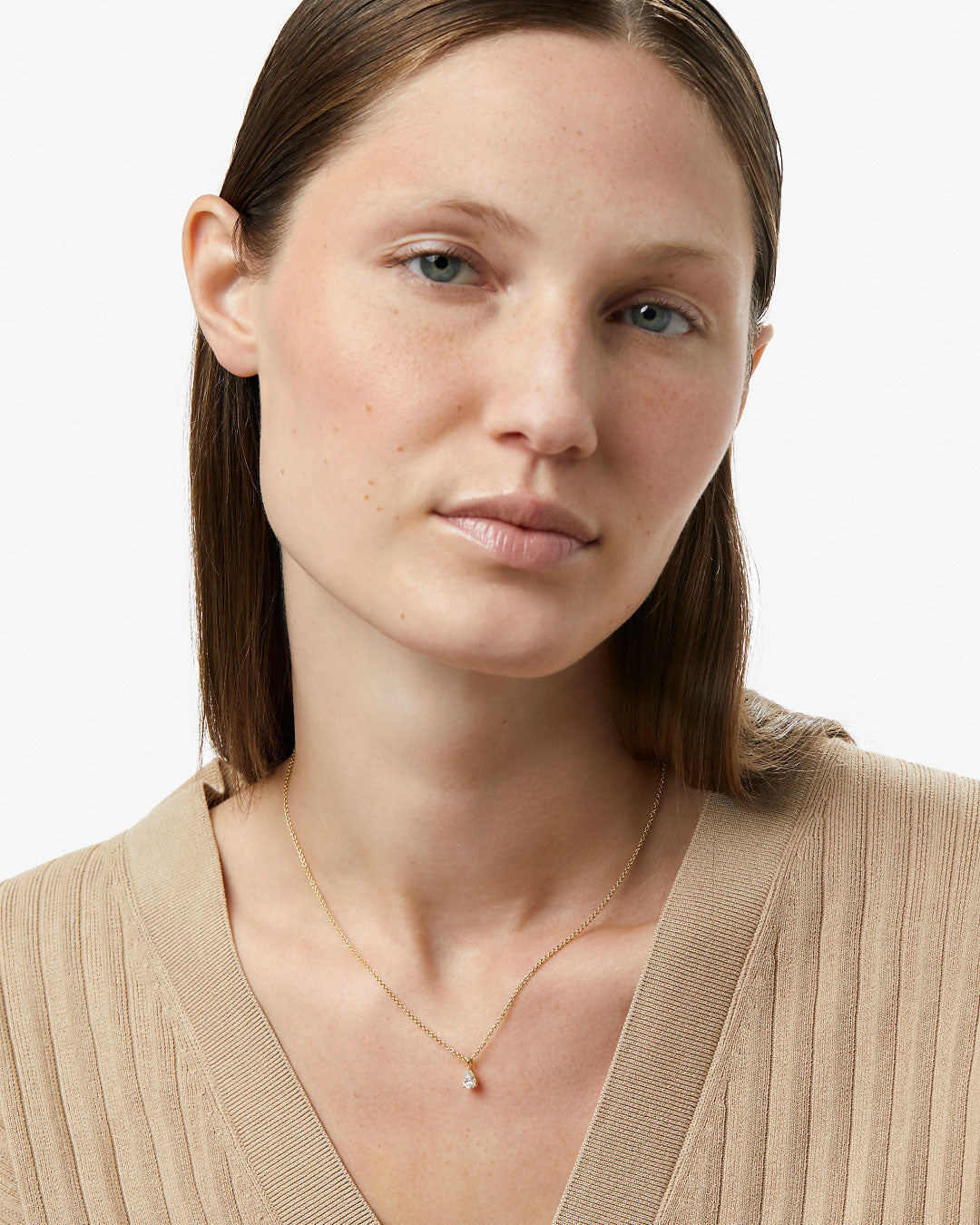 Delicate Solitaire Pendant - Elise Pendant