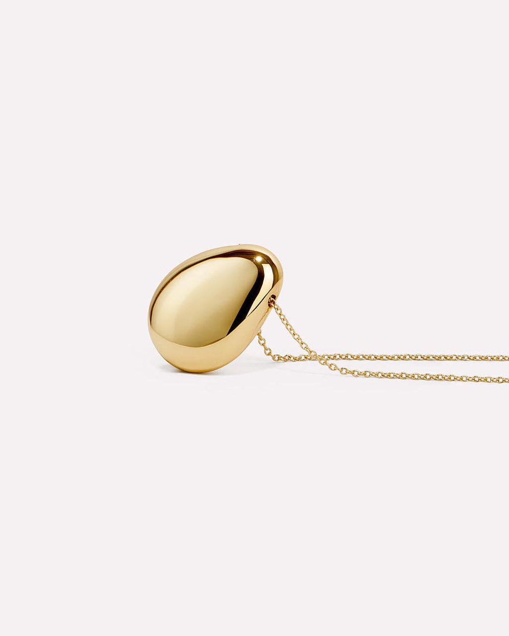 Gold Pendant Necklace - Pebble