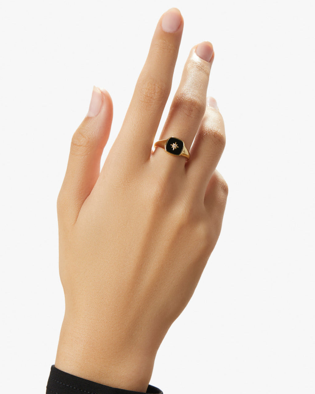 Gold Signet Ring - Amara Black