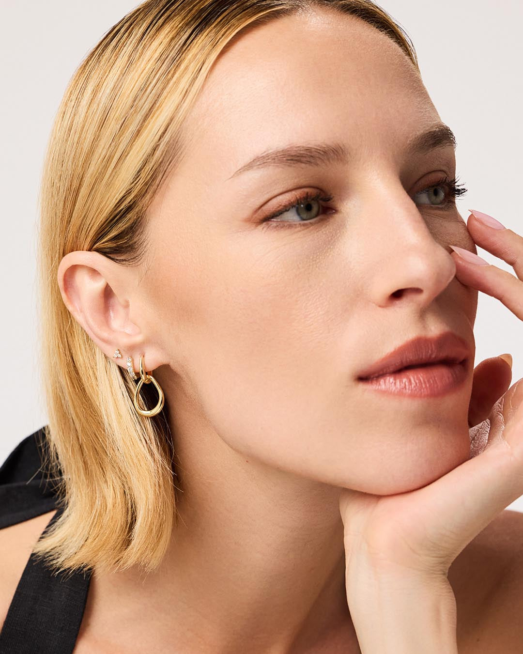 Gold Drop Earrings - Sage