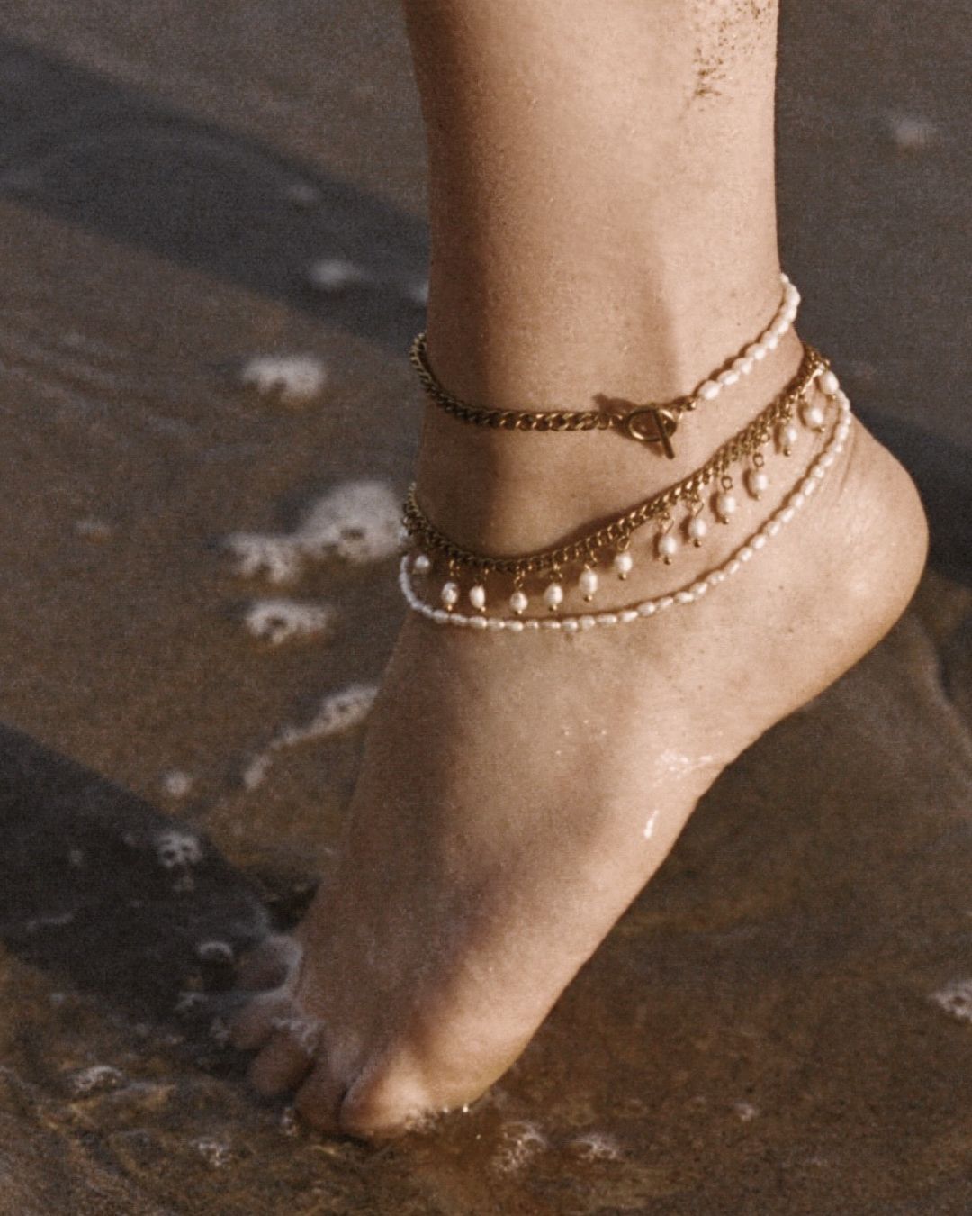 Freshwater Pearl Michel Anklet