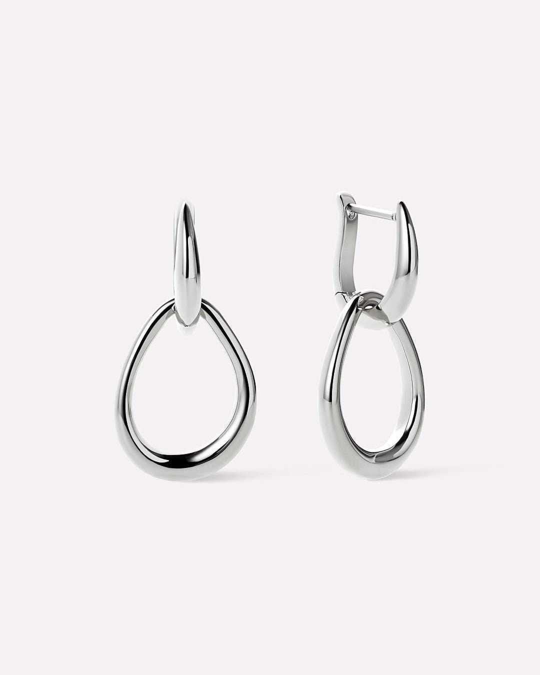 Silver Drop Earrings - Sage Silver