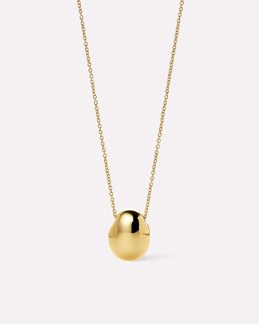Gold Pendant Necklace - Pebble Mini