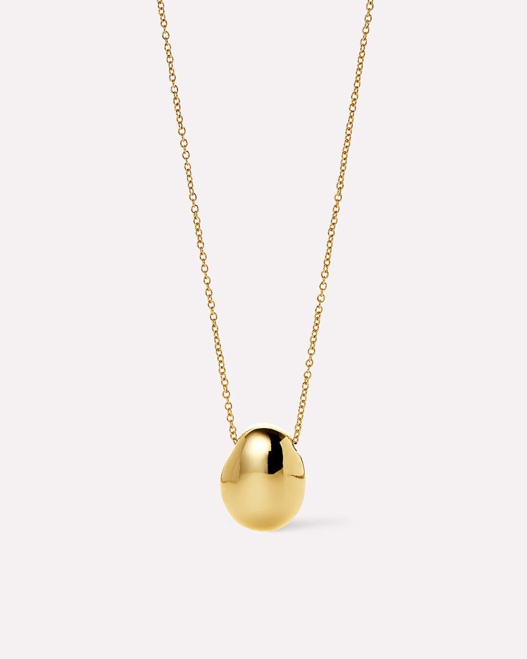 Gold Pendant Necklace - Pebble Mini