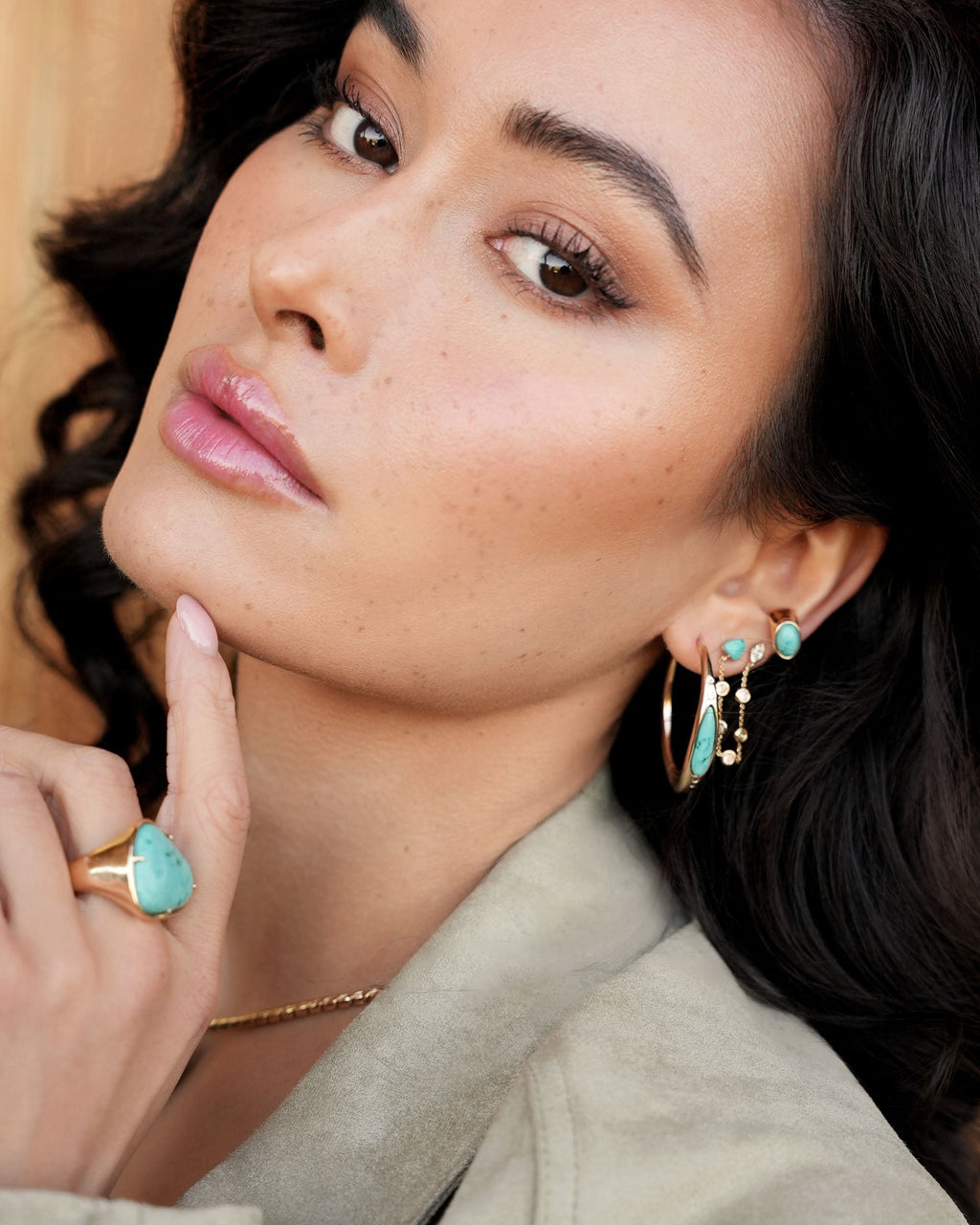 Turquoise Solstice Hoops