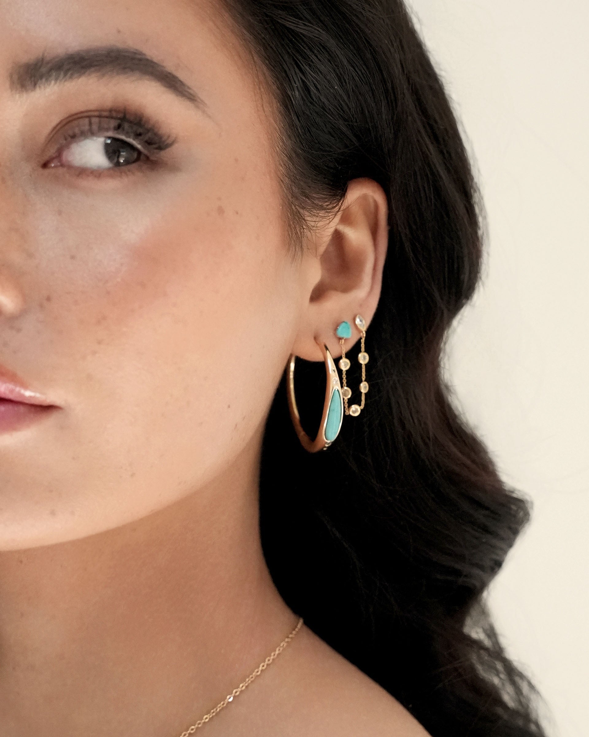 Turquoise Solstice Hoops