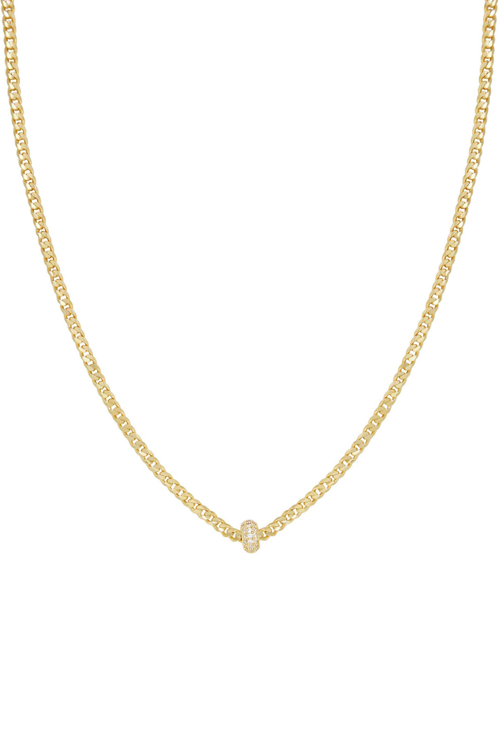 Single Chain Crystal Bead Necklace