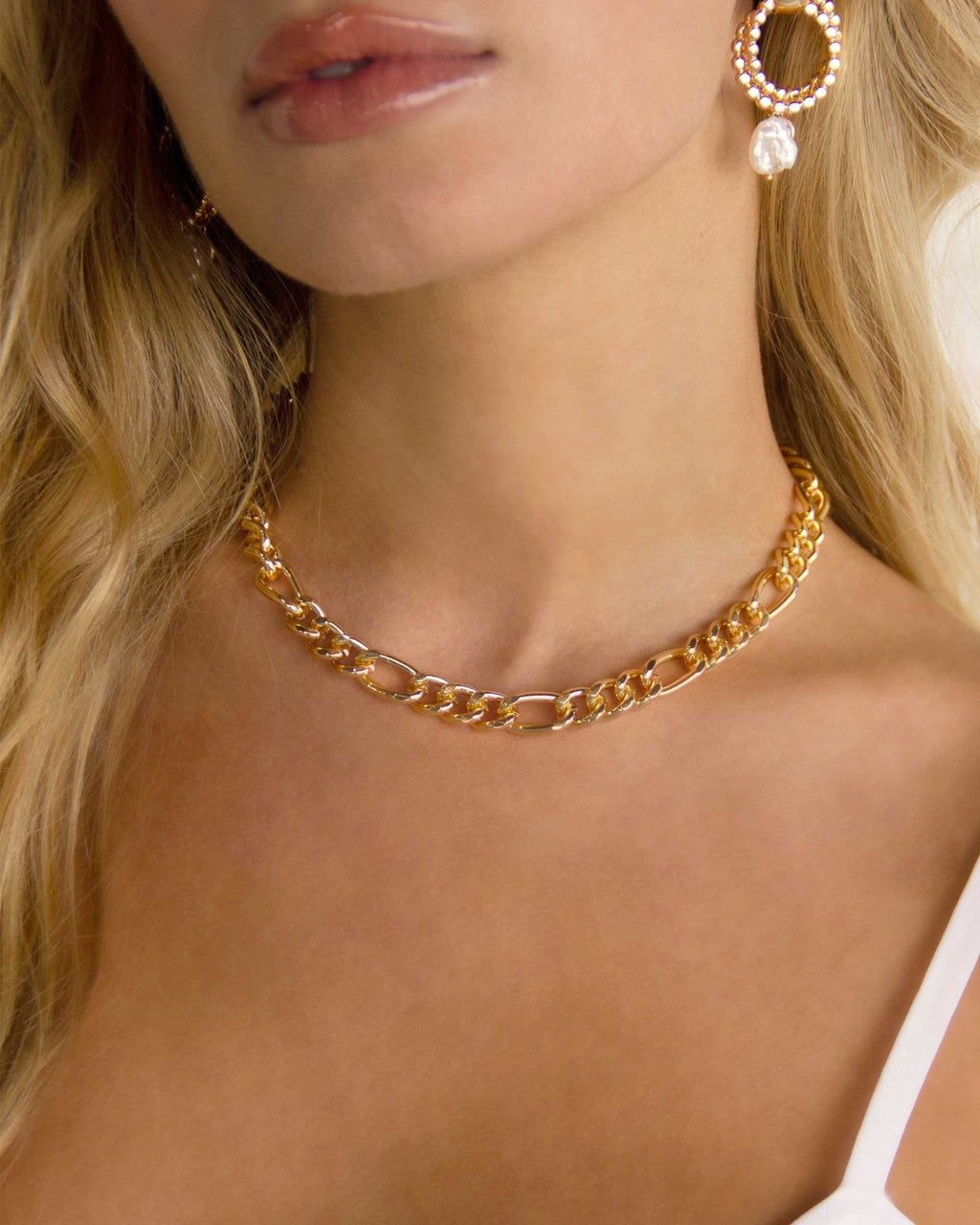 Cuffed Love Chain Link Necklace