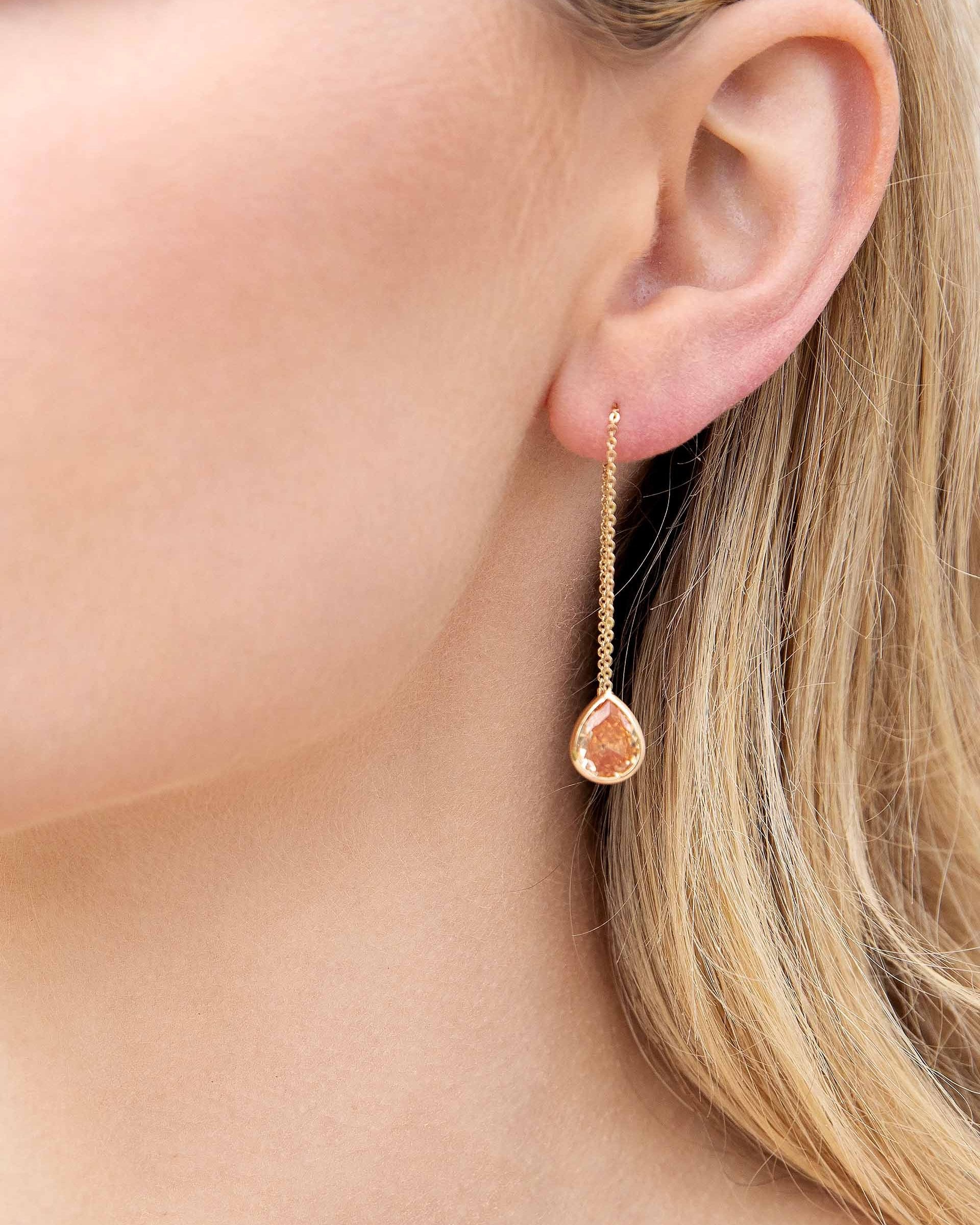 Barely There Chain and Crystal Dangle Earrings