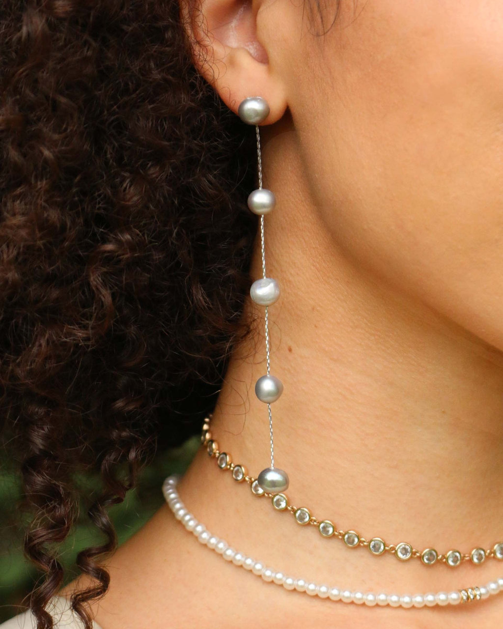 Dripping Pearl Delicate Drop Earrings