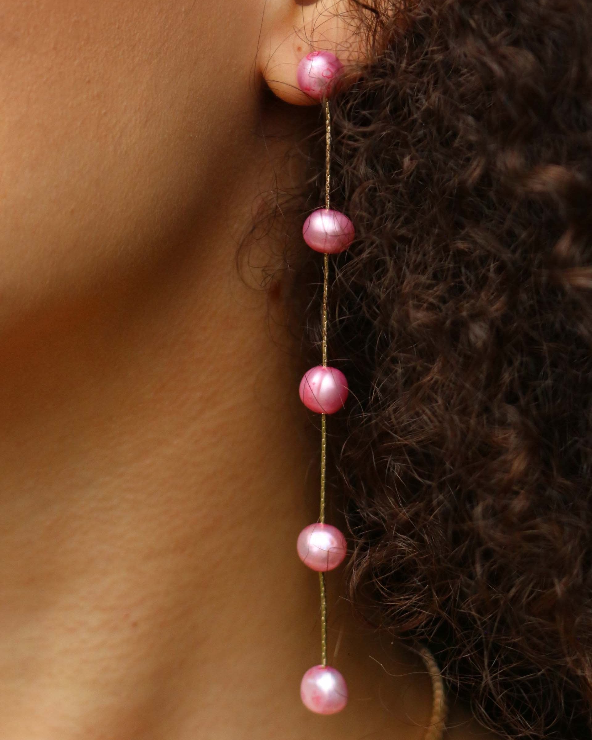 Dripping Pearl Delicate Drop Earrings