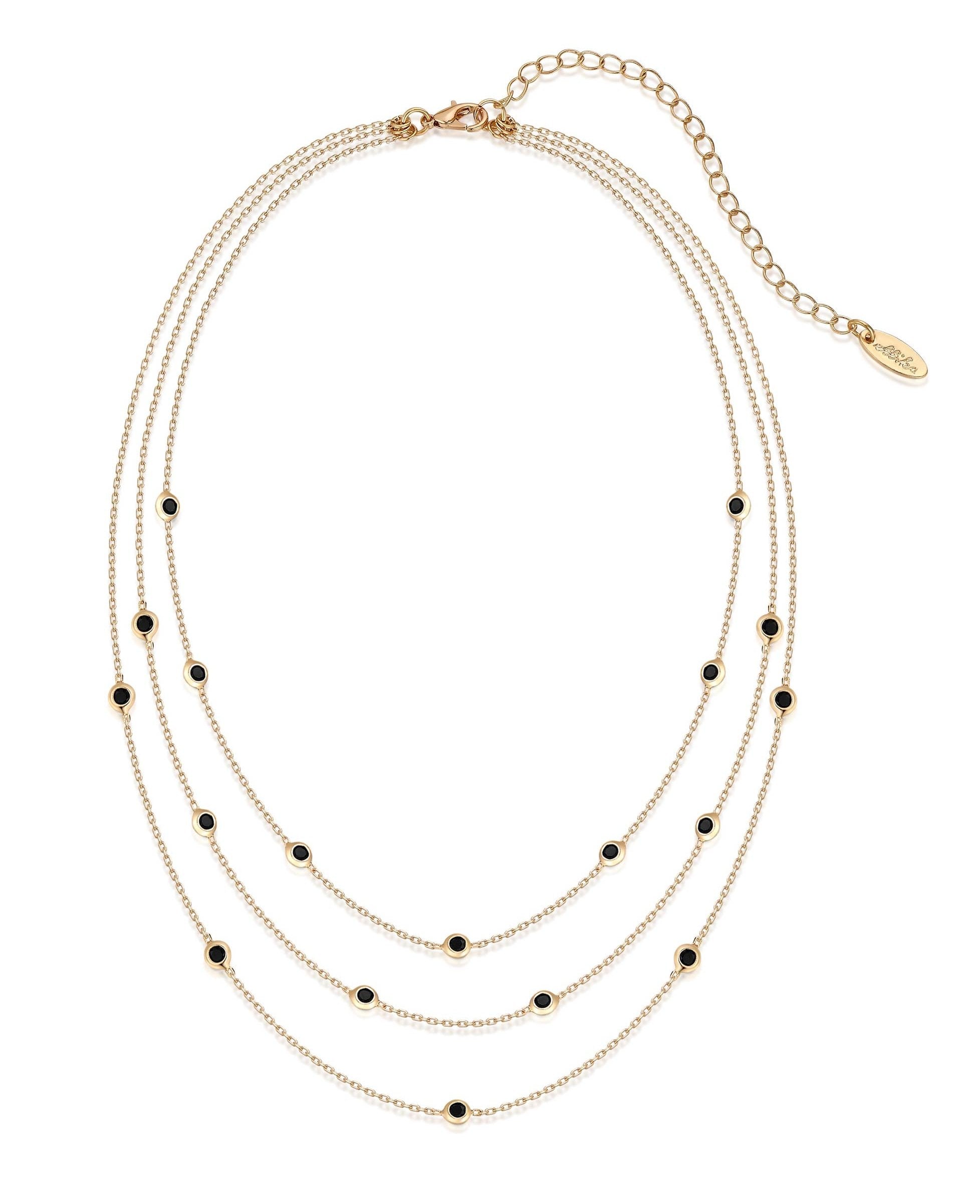 Perfect Crystal Dotted Layered Necklace