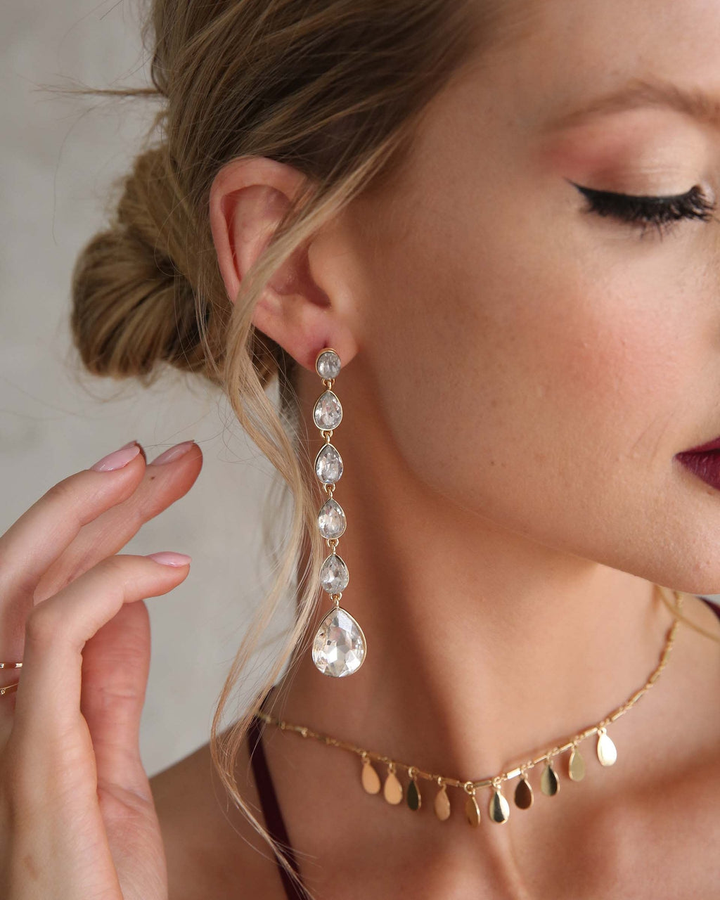 Crystallized Drop Earrings