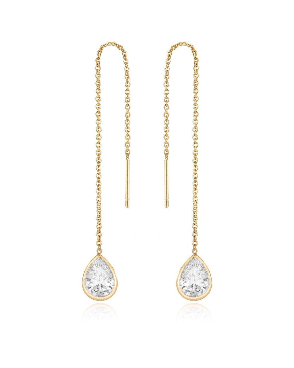 Barely There Chain and Crystal Dangle Earrings