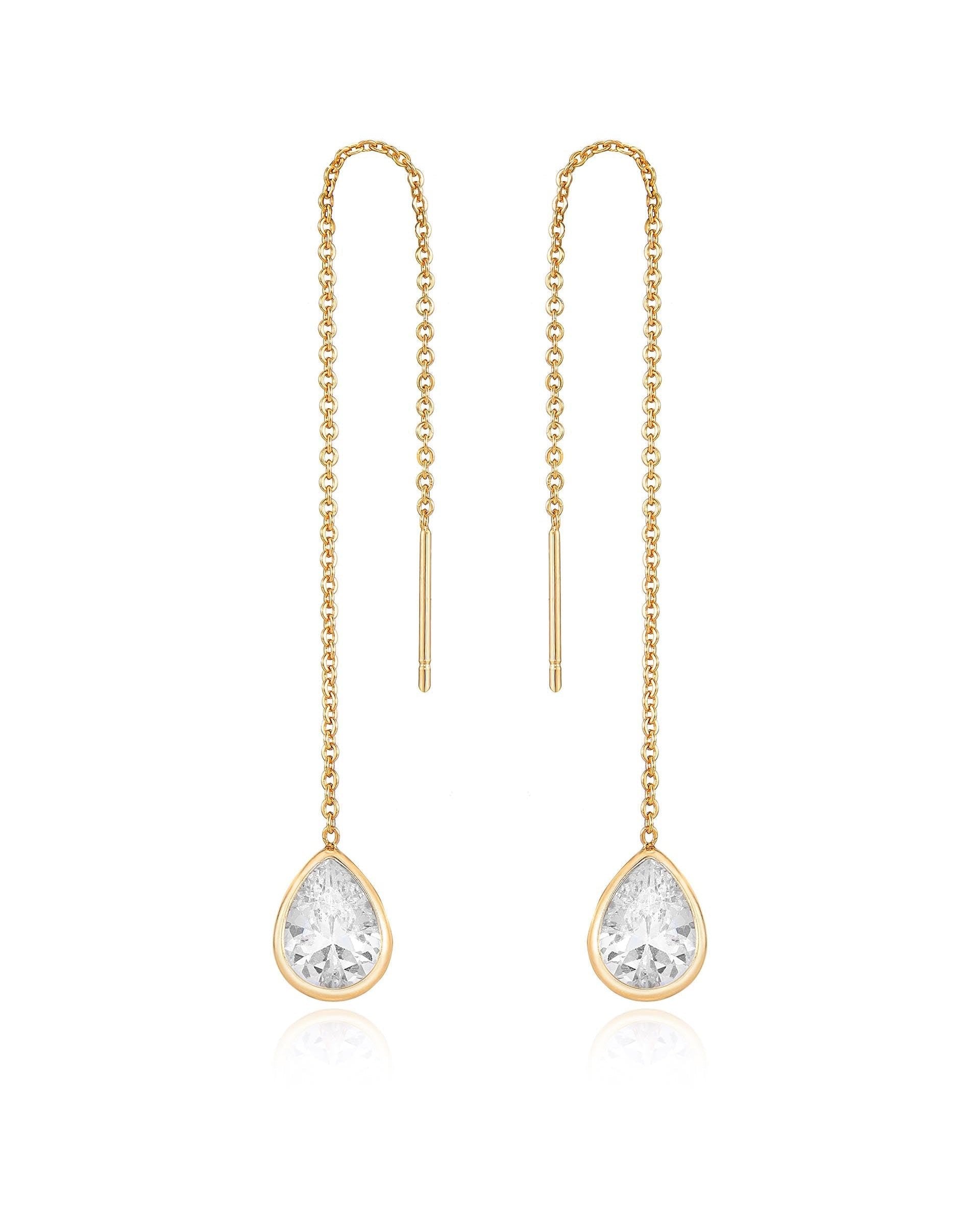 Barely There Chain and Crystal Dangle Earrings