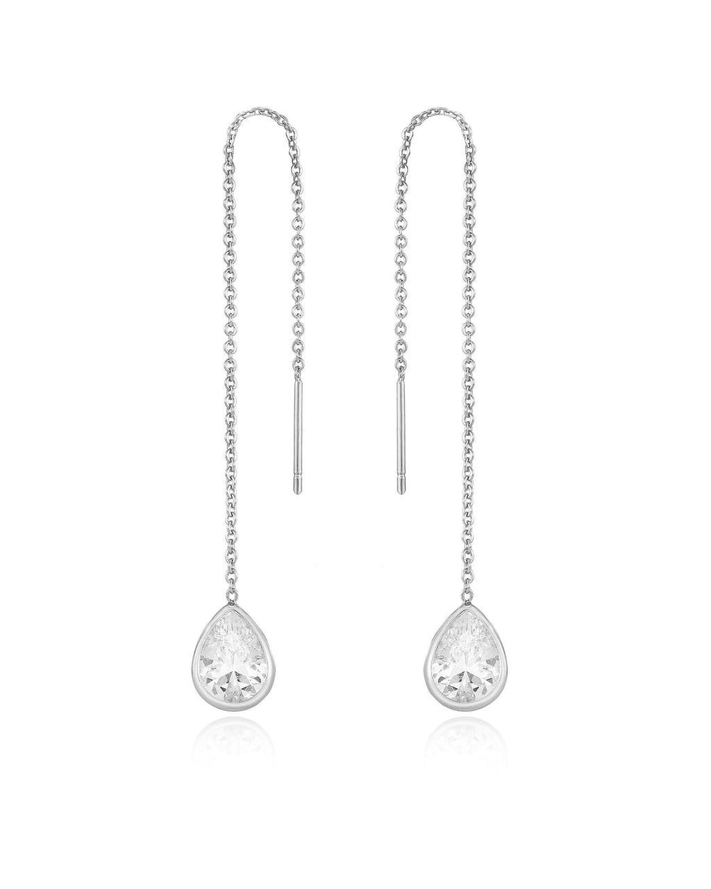 Barely There Chain and Crystal Dangle Earrings
