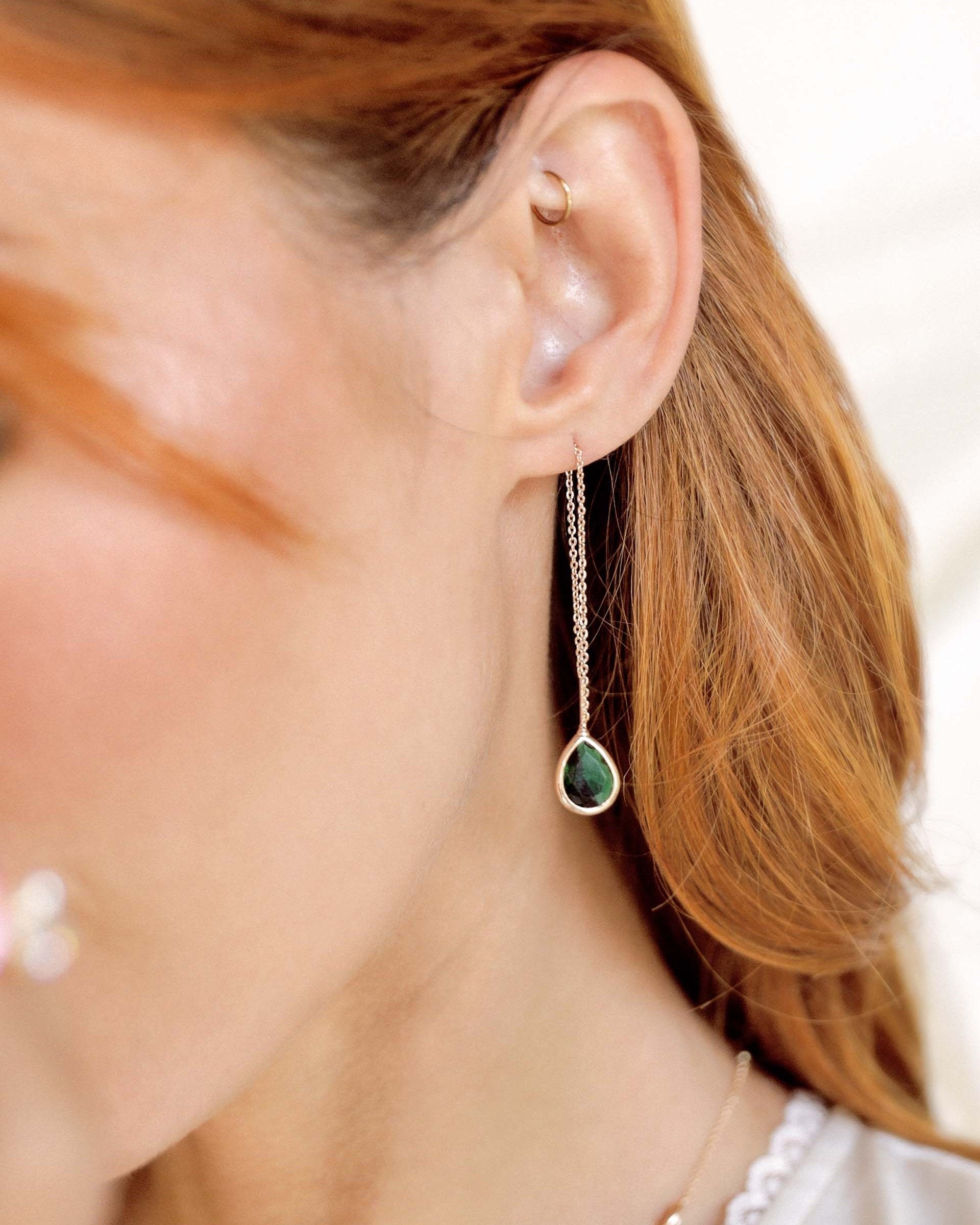 Barely There Chain and Crystal Dangle Earrings