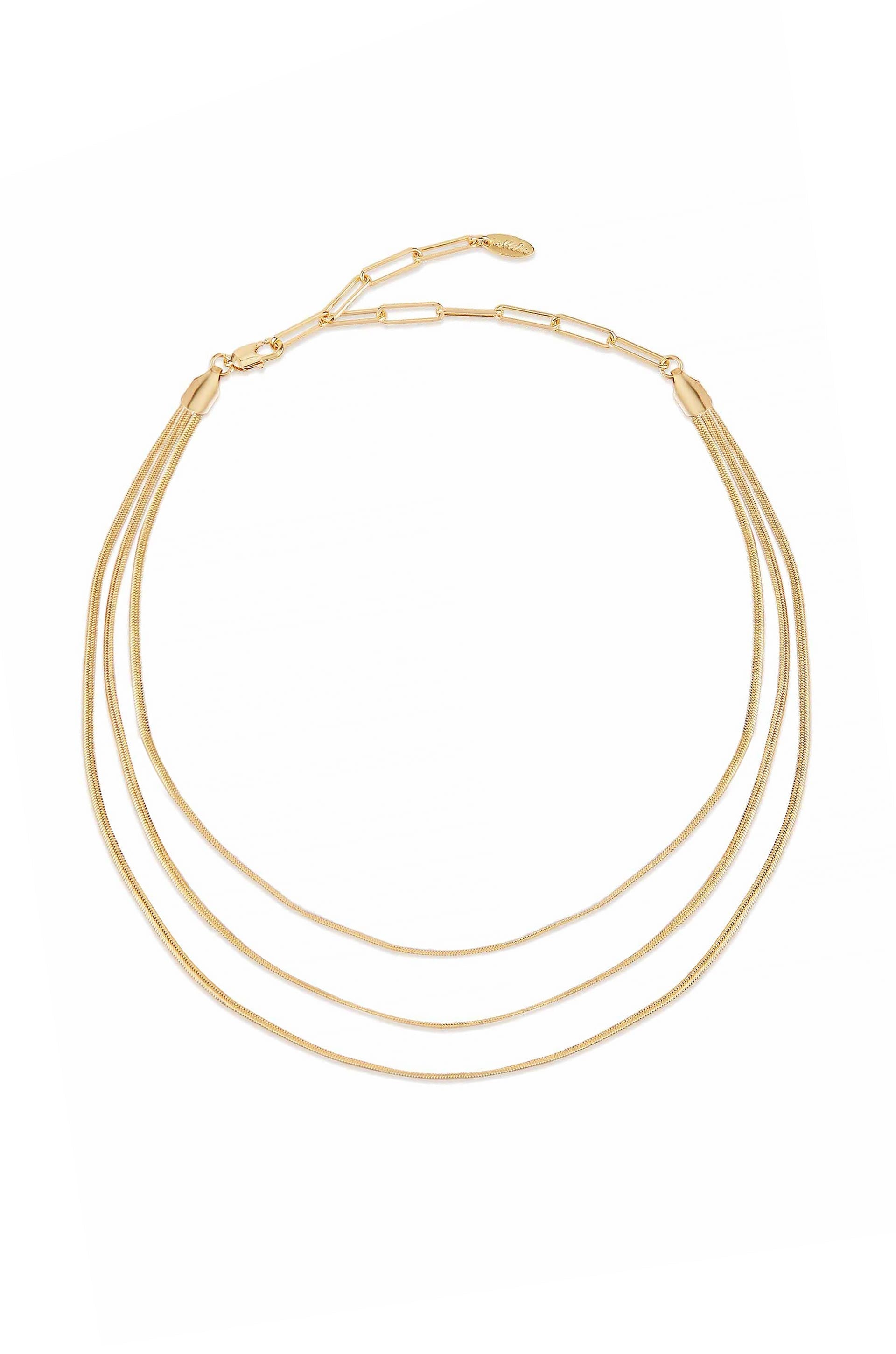 Triple Snake Chain Necklace