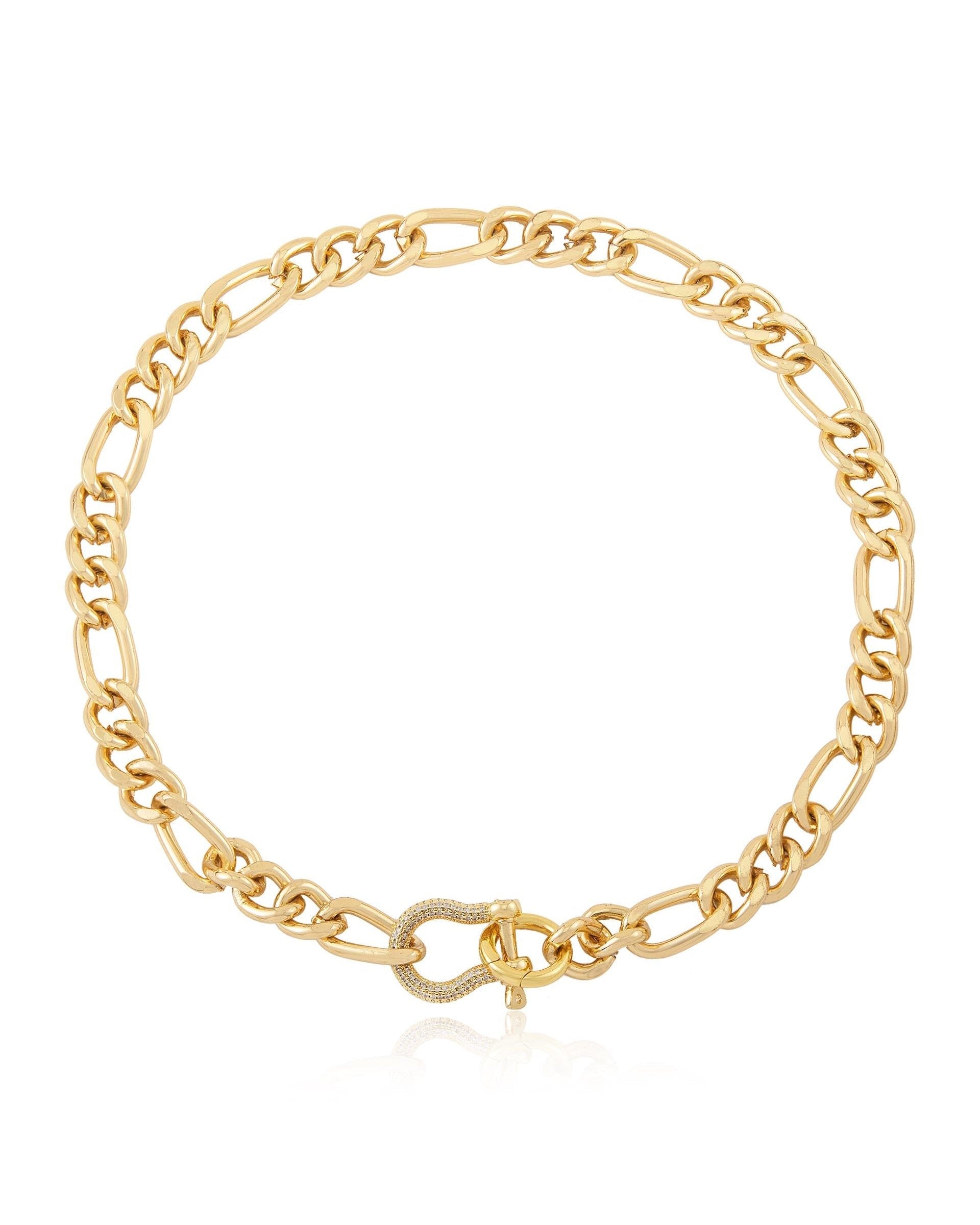 Cuffed Love Chain Link Necklace